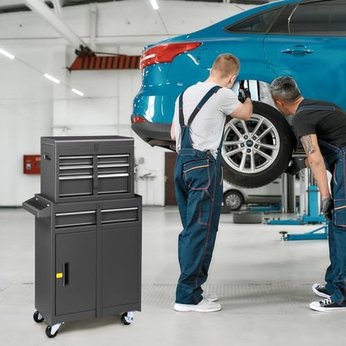 winado 4-drawer rolling tool chest, 2-in-1 large storage, view 9