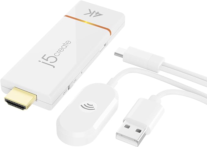 j5create ScreenCast 4K Wireless Adapter Screen Cast from Mobile Phone, or by j5create
