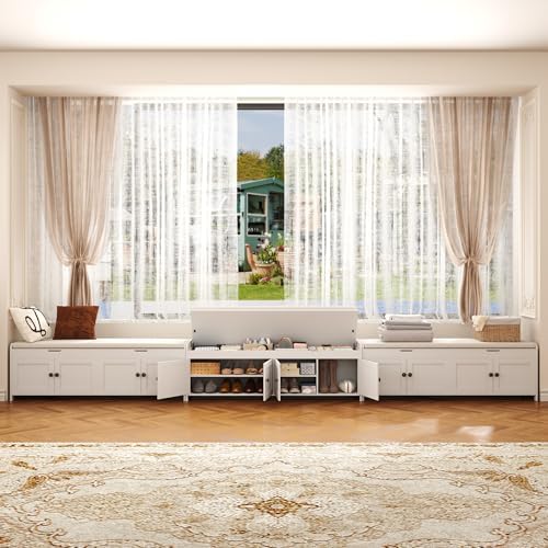 homefort 54.4" shoe bench with lift top storage on a desk or shelf