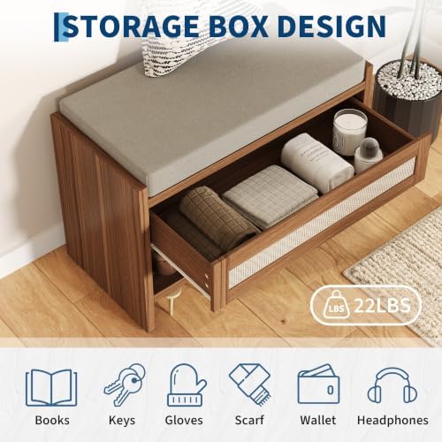 garvee 31" l farmhouse shoe bench with storage, package contents