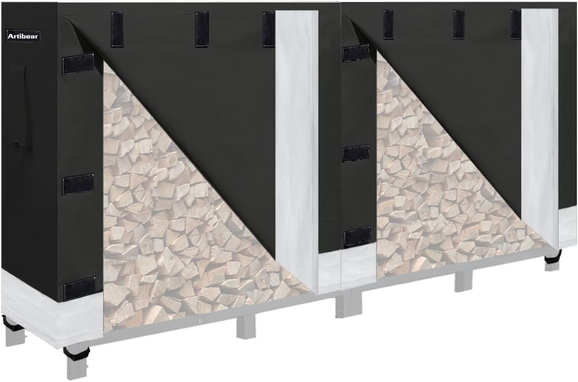 8ft firewood rack cover for wood holder, waterproof, main product view