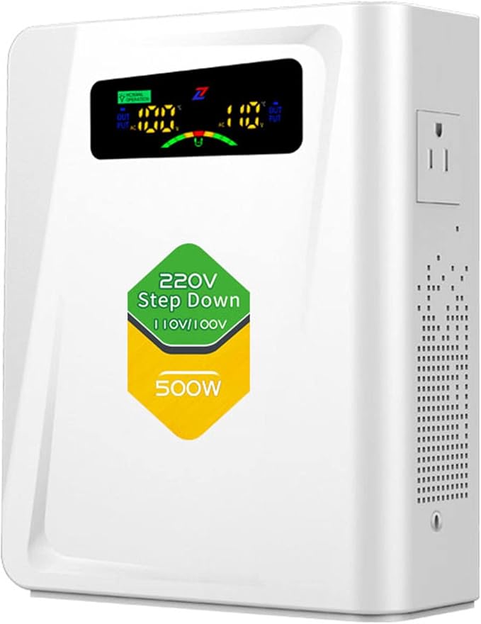 Voltage Converter 220 to 110 Step Down Transformer 500W Adapter, No Noise by ZHENGXI