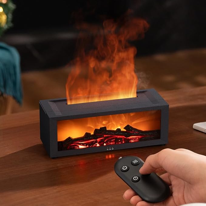 Essential Oil Diffuser, Fireplace Flame Oil Diffuser - Image 6