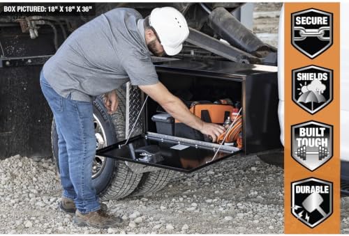 buyers products 1702300 black steel underbody truck tool showing dimensions