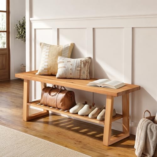amada 43" pine wood entryway bench with shoe, main product view
