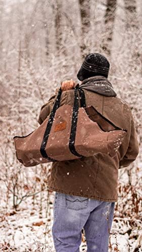 whiteduck tuff large firewood carrier 21 oz. heavy, side view