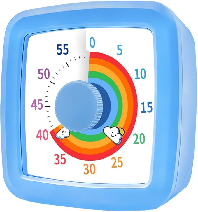MEPHILIMIA Visual Timer for Kids & Adults, 60 Minute Rainbow Countdown Timer by Unknown