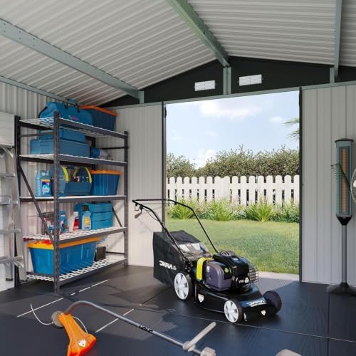 aoxun 10x12ft shed with floor galvanized steel outdoor, package contents