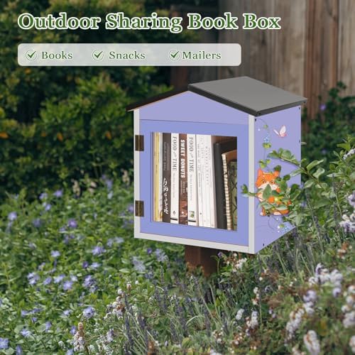 outdoor library outdoor book box storage, 13x11x16 inch, package contents
