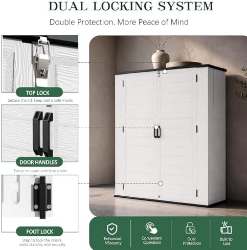 outdoor storage shed resin waterproof storage cabinet for, package contents