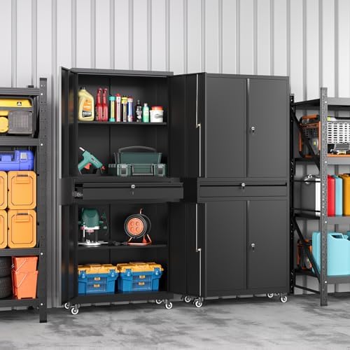 metal garage storage cabinet with wheels,lockable storage cabinet, main product view