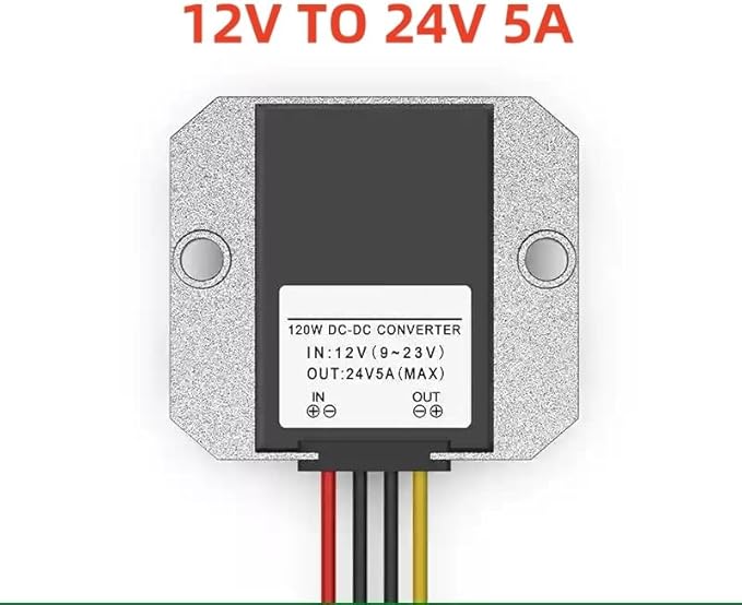 120W 5A DC-DC Boost Converter, 12V to 24V Step-Up Voltage Regulator - Image 2