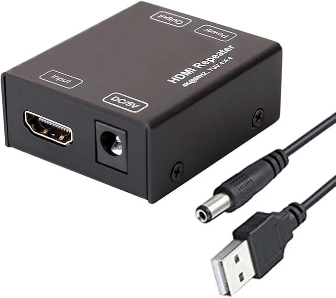 DTECH HDMI Signal Amplifier Booster Repeater 4K 60Hz YUV 444 18Gbps 1080P HDCP by Unknown