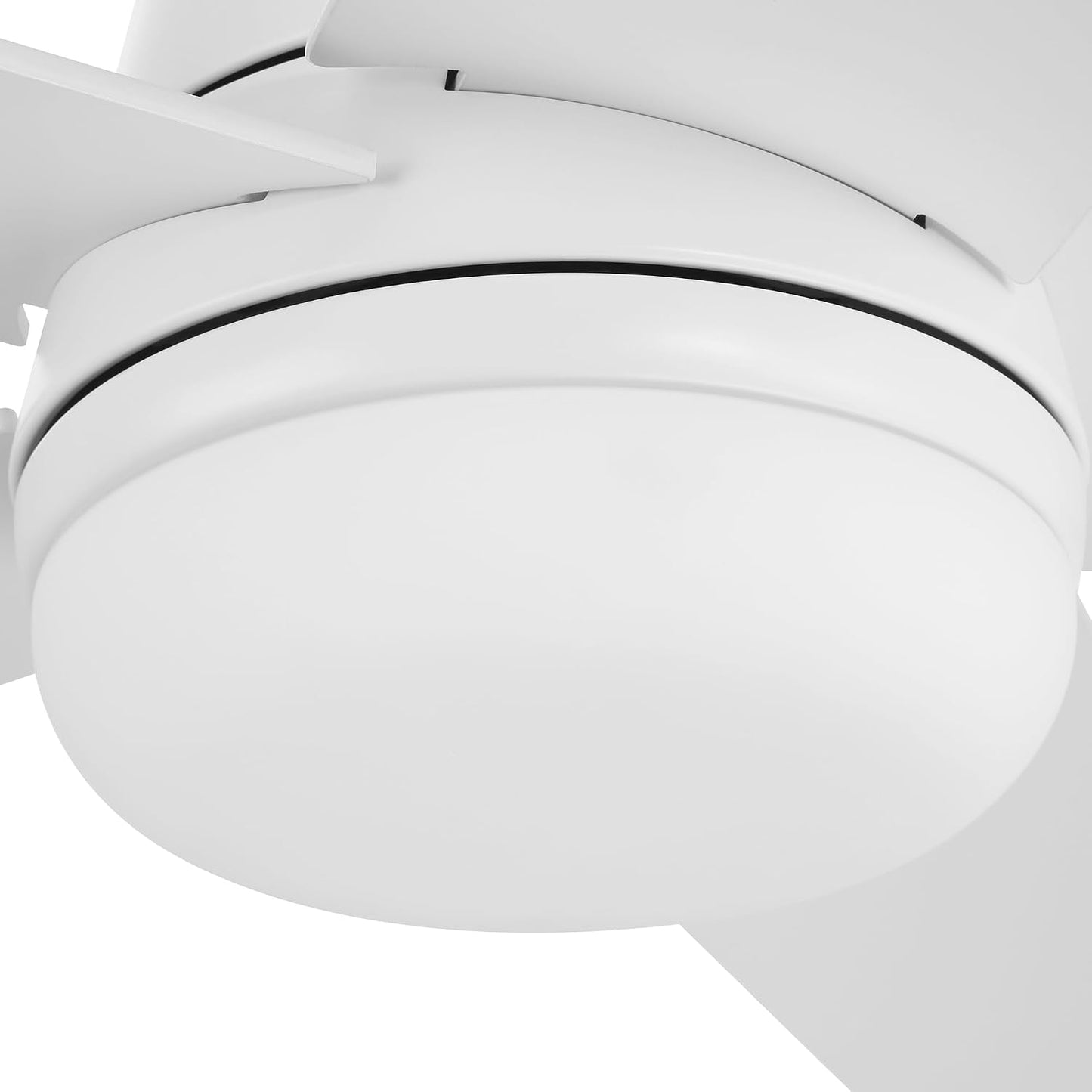 DESIGNERS FOUNTAIN Astrea Smart Ceiling Fan with Lights, 52 Inch LED Light Indoor Outdoor 5-Blade Fan, Remote Control, RGB, Matte White, FS-ATR52RGB-MW