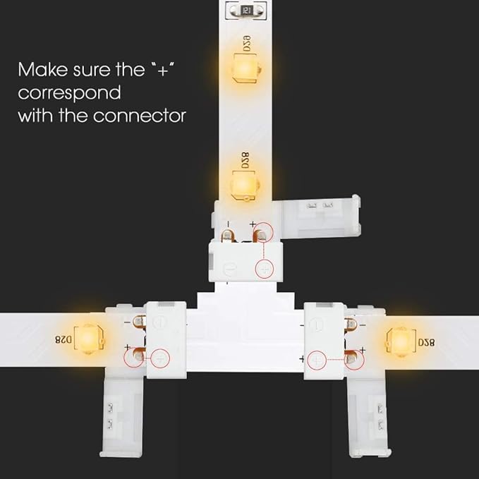 LightingWill 2 Pin LED Strip Light Connector Kit, 8mm Solderless Adapter - Image 6