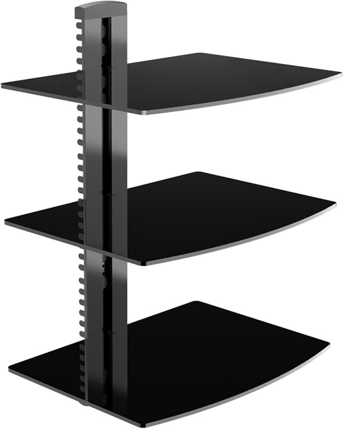 DVD Floating Shelf, Glass TV Wall Mount by suptek