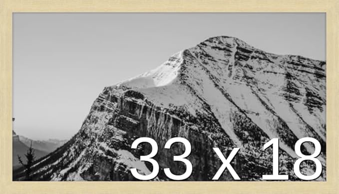 Frame It Easy 33 x 18 Wheat Wood Frame by FrameItEasy