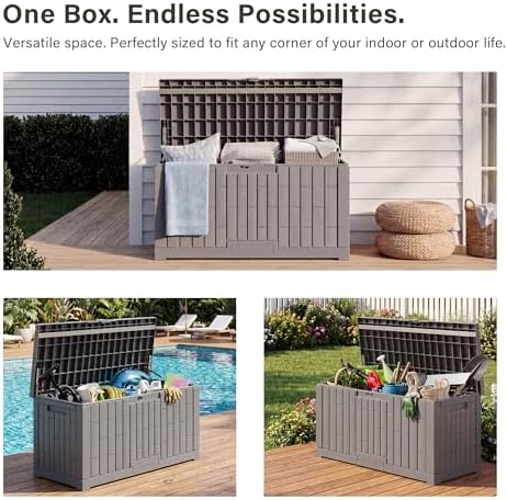 east oak outdoor storage box, 80 gallon deck, package contents