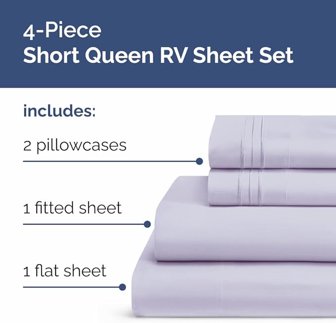 RV Short Queen Sheet Set 60 X 75 - Image 2