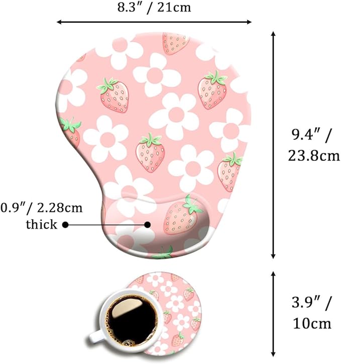 Ergonomic Mouse Pad with Wrist Support, Mouse Pad with Wrist Rest and Coaster - Image 5