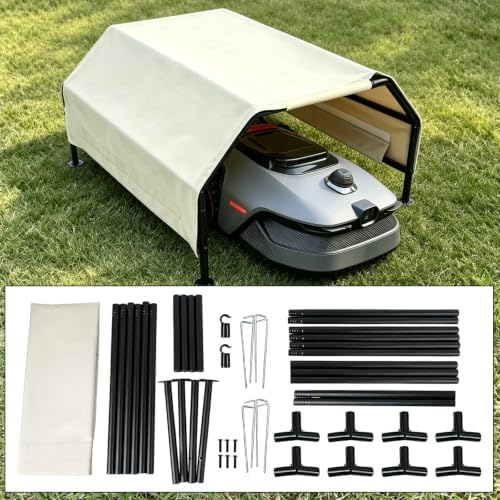 robot mower garage, rainproof uv-proof shelter for all on a desk or shelf