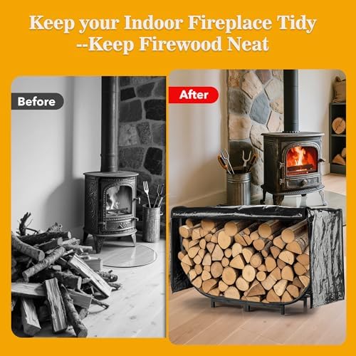 facka 40 inch firewood rack outdoor with cover, package contents