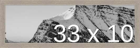 Frame It Easy 33 x 10 Rustic Gray Wood Frame by FrameItEasy