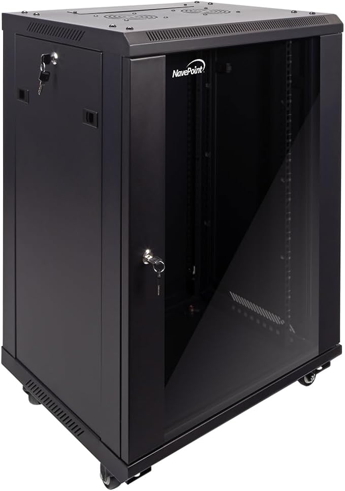 NavePoint 15U Server Cabinet Wall Mount Rack Enclosure - Image 5