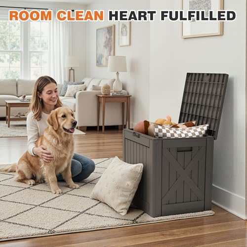 42 gallon outdoor storage box, lockable resin deck, package contents