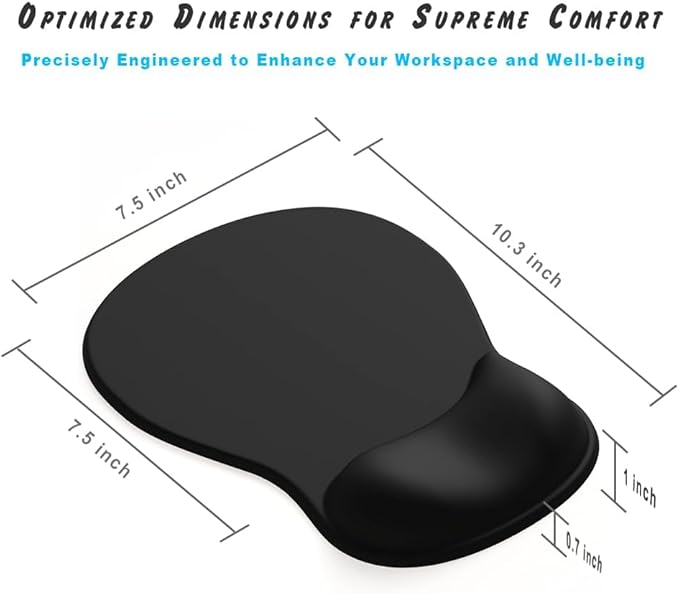 ErgoComfort Gel Wrist Rest Mouse Pad-Ergonomic Office Mousepad - Image 7