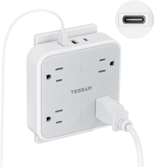 Multi Plug Outlet Extender, TESSAN Surge Protector Splitter by TESSAN
