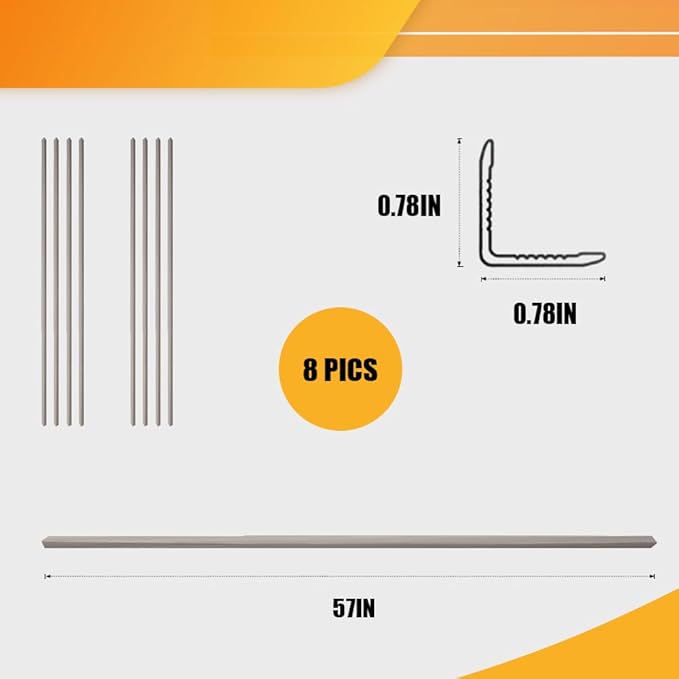 OUZUGIE 8-Pack 57 Inches, WPC Slat Wall Panel Trim, Corner Guard - Image 2