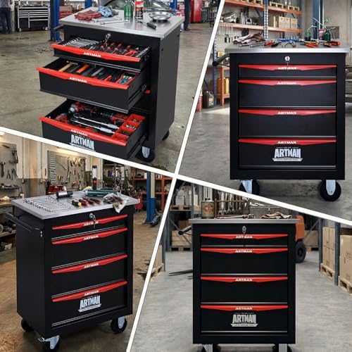 4-drawer rolling tool chest with stainless steel countertop,tool, view 9