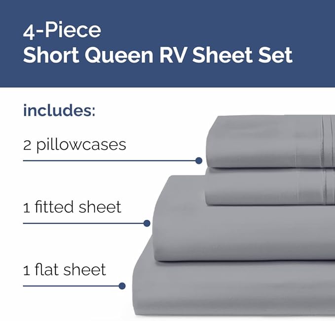 RV Short Queen Sheet Set 60 X 75 - Image 2