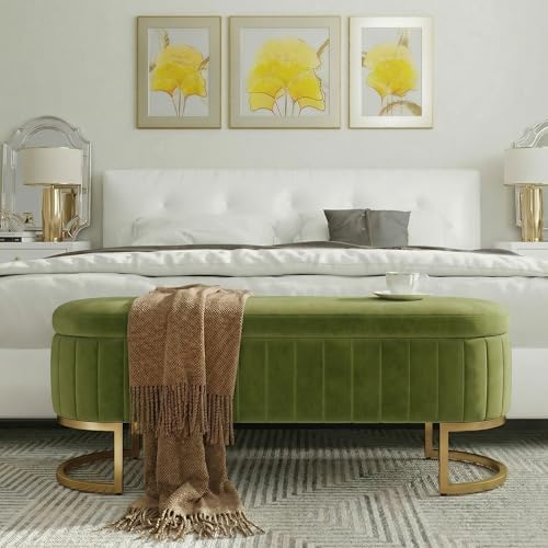 51 velvet storage ottoman bench end of bed, package contents