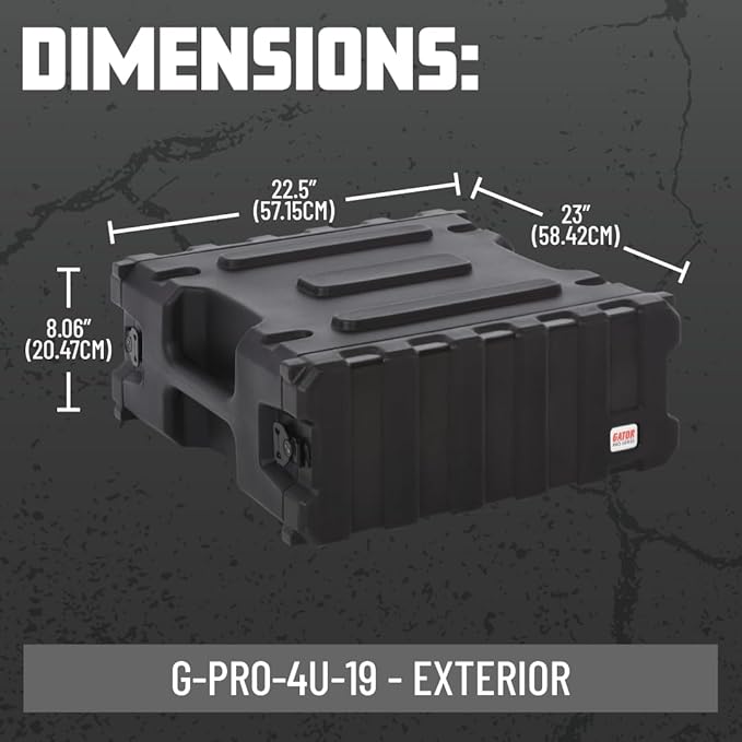 Gator Cases Pro Series Rotationally Molded 4U Rack Case - Image 7