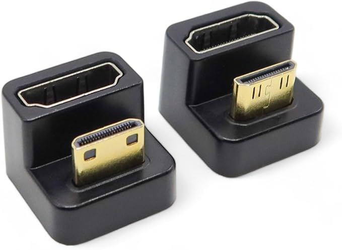 Kado 180 Degree Mini HDMI to HDMI 4K 60Hz Adapter U Shaped Mini HDMI Male to by Kado