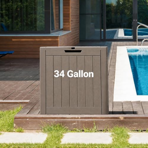 nunu lab 34 gal outdoor storage box waterproof, close-up detail