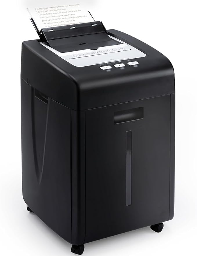 Effeluviate Commercial Autofeed Paper Shredder: 200 Sheets P-5 Micro Cut Shreds by Unknown