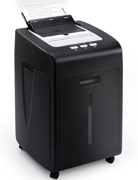 Effeluviate Commercial Autofeed Paper Shredder: 200 Sheets P-5 Micro Cut Shreds by Unknown