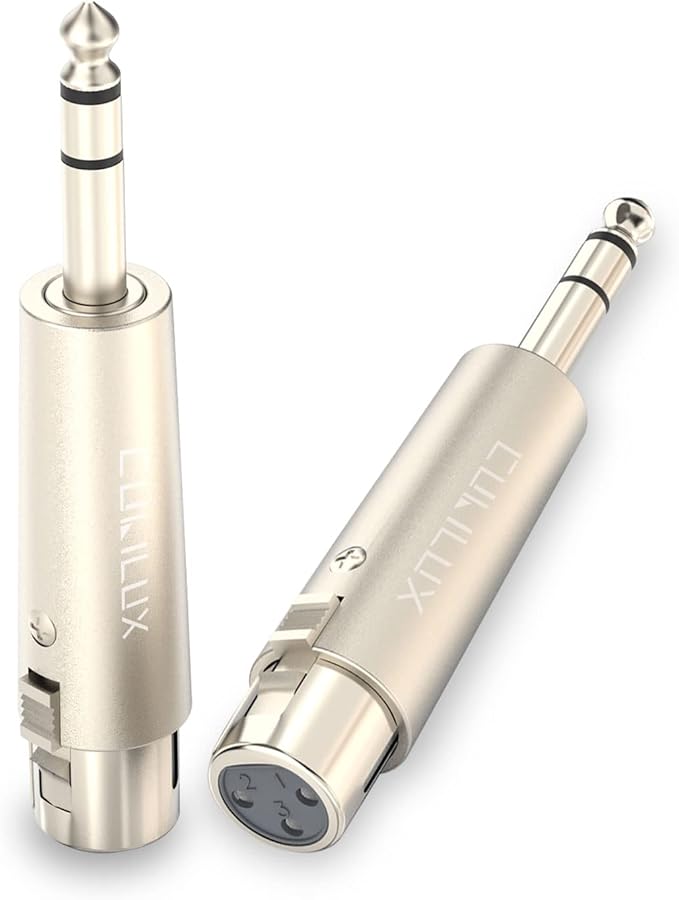 Cubilux Balance 1/4” Male to XLR Female Converter, XLR to 6.35mm TRS Stereo by Cubilux