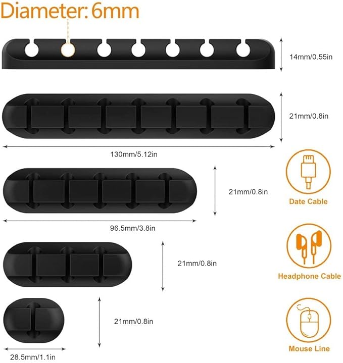 Cord Holder Cable Organizer Clips – Self Adhesive Cord Organizer - Image 3