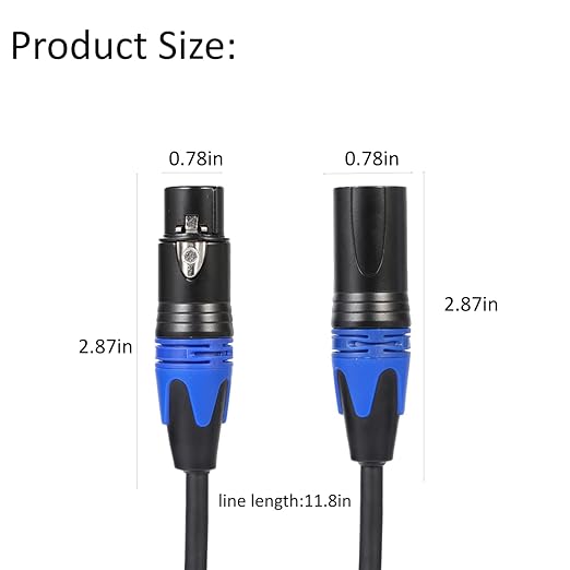 1 Male to 2 Female XLR Y Splitter Micrphone Cable, 3pin Male to Dual XLR Female - Image 2