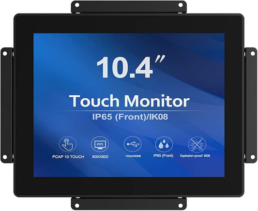 GreenTouch 10.4 inch 10 Points Front Waterproof Industrial Open Frame PCAP by GreenTouch