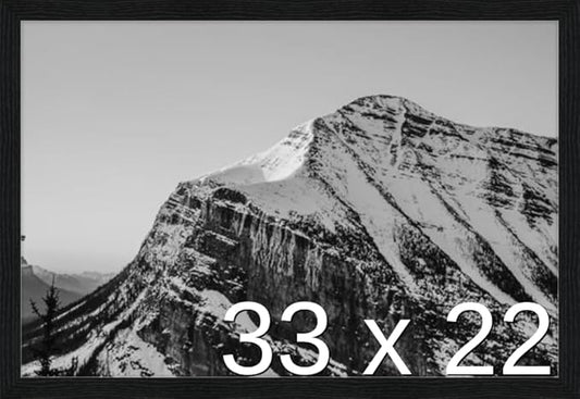 Frame It Easy 33 x 22 Black Grain Wood Frame by FrameItEasy