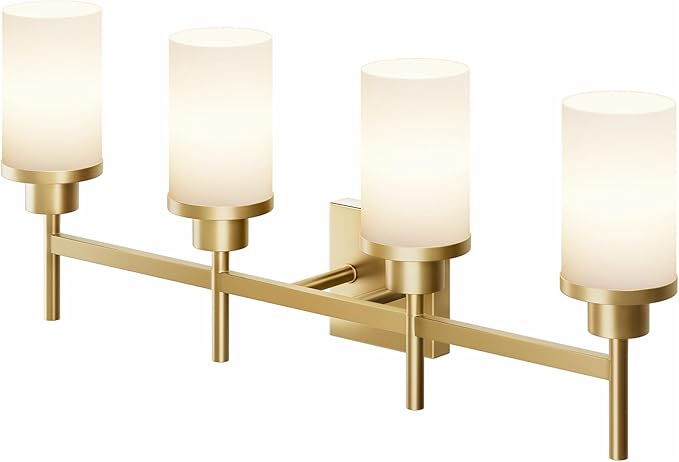 AONEON Wall Light Fixtures 4-Light Over Mirror, Wall Sconces by AONEON