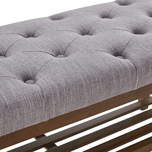 huimo upholstered entryway shoe bench, button tufted end, package contents
