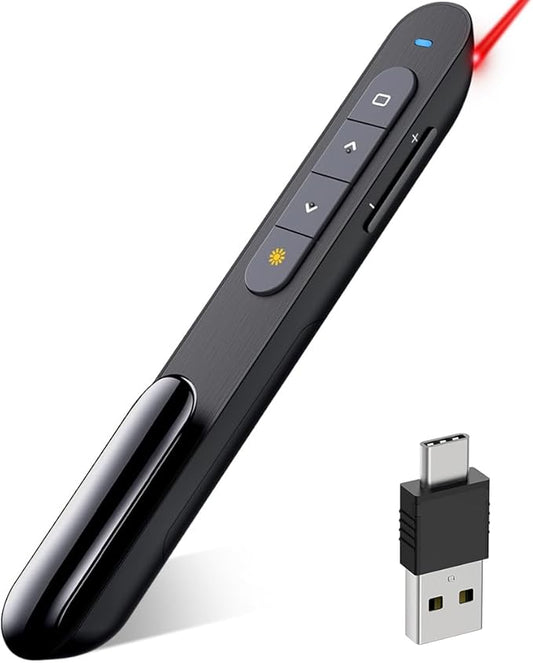 DinoFire USB Type C Wireless Presenter Remote Presentation Clicker, Volume by DinoFire