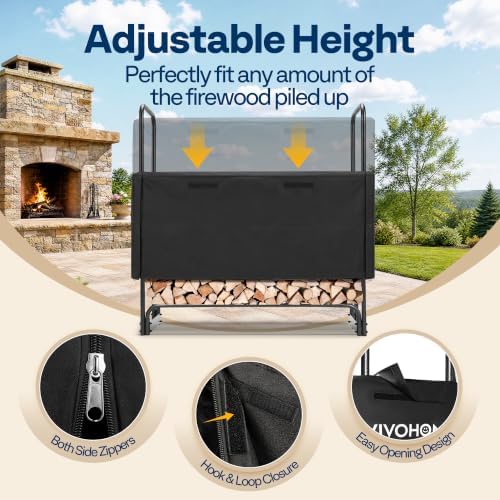 vivohome 4 ft 1/4 cord firewood rack outdoor, package contents