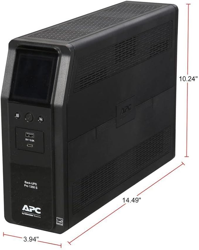 APC Sinewave UPS Back-UPS Pro, 1350VA Battery Backup & Surge Protector - Image 6